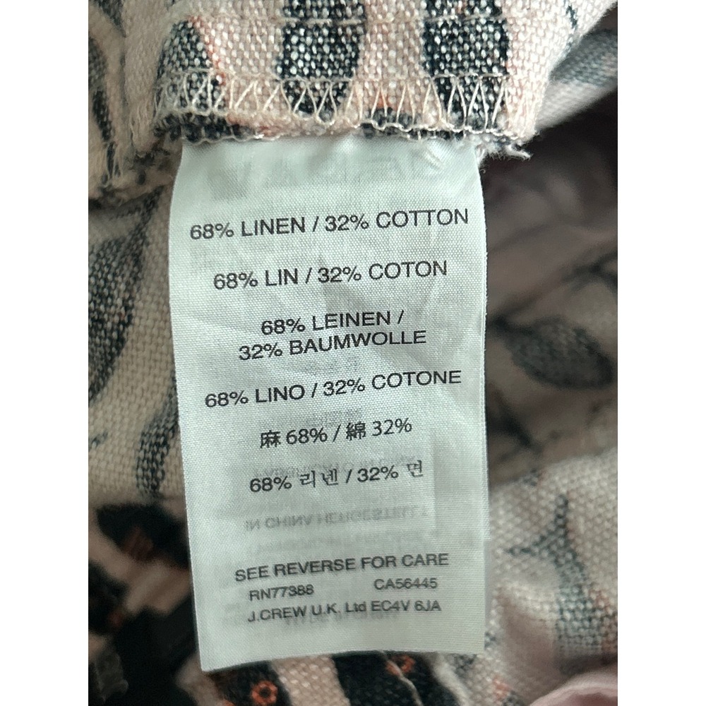 J. Crew Minnow Fish Print Linen Blend Pull On Elastic Waist Shorts In Medium - Picture 5 of 9